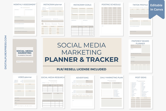 Social Media Marketing Planner & Tracker